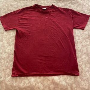 Burgundy and Pink Gymshark Oversized Tee